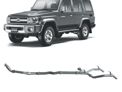 Redback - 4x4 Extreme Duty Twin Exhaust for Toyota 76 Series Landcruiser (03/2007 - 10/2016)