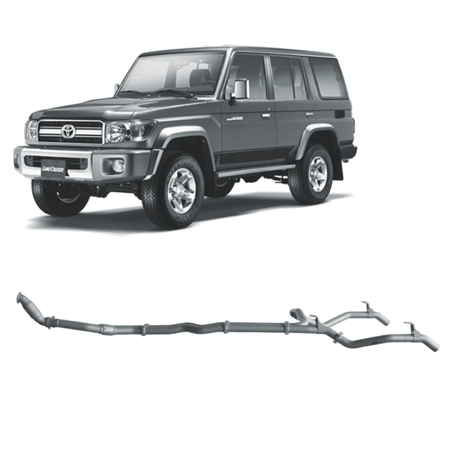 Redback - 4x4 Extreme Duty Twin Exhaust for Toyota 76 Series Landcruiser (03/2007 - 10/2016)