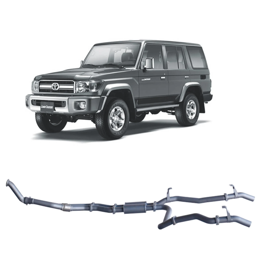 Redback - 4x4 Extreme Duty Twin Exhaust for Toyota 76 Series Landcruiser (03/2007 - 10/2016)