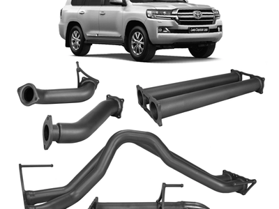 Redback - 4x4 Extreme Duty Dual 3" Exhaust for Toyota Landcruiser 200 Series 4.5L V8 (10/2015 - on) with Muffler Delete