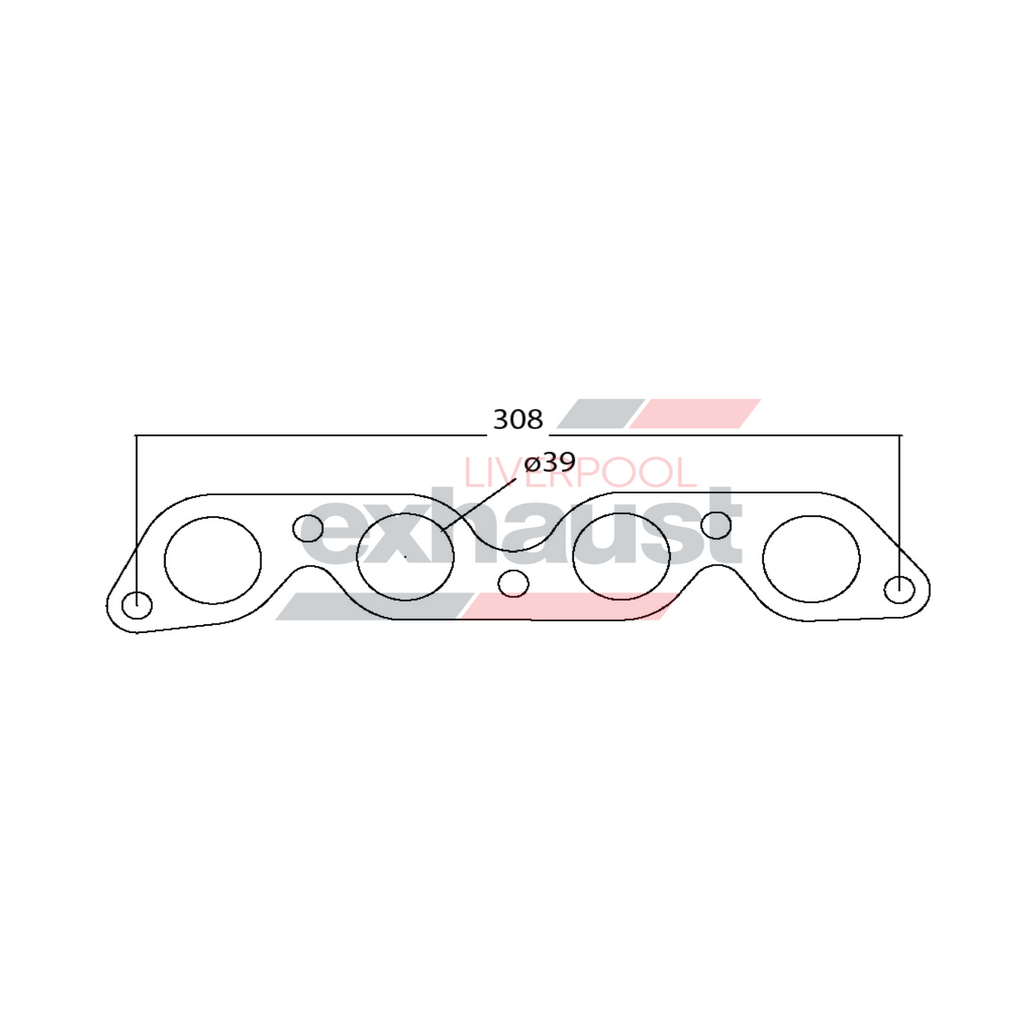 Hurricane - Toyota 4AF 6AF 7AF 4 Cyl Head Flange – Liverpool Exhaust