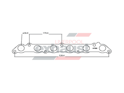 Hurricane - Toyota 7MGE 6 Cyl Head Flange